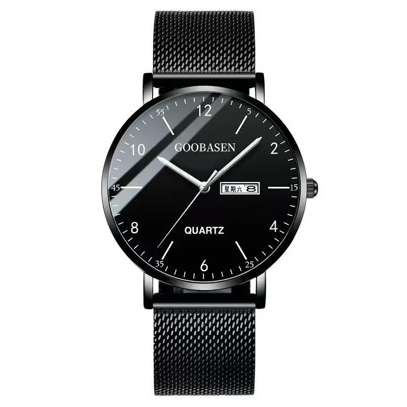 Guberson Men's Blue Quartz Watch with Dual Calendar - Image 9