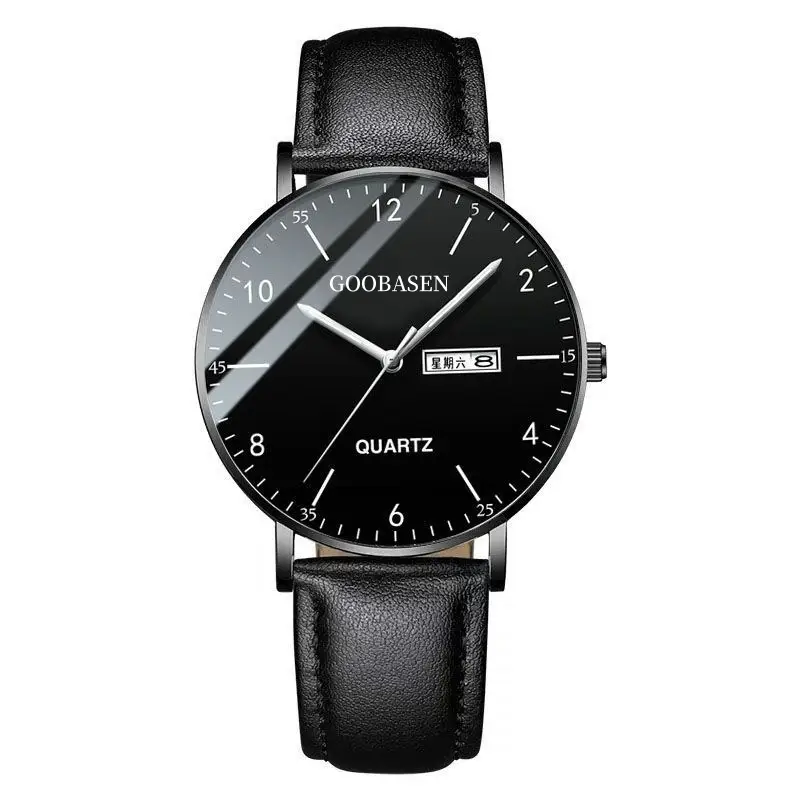 Guberson Men's Blue Quartz Watch with Dual Calendar - Image 4