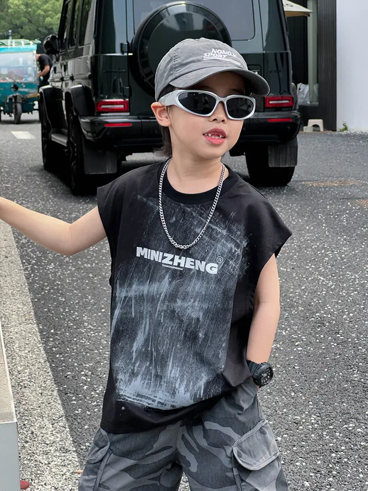 Kids Korean Style Sleeveless Vest T-Shirt 2025 - Image 5