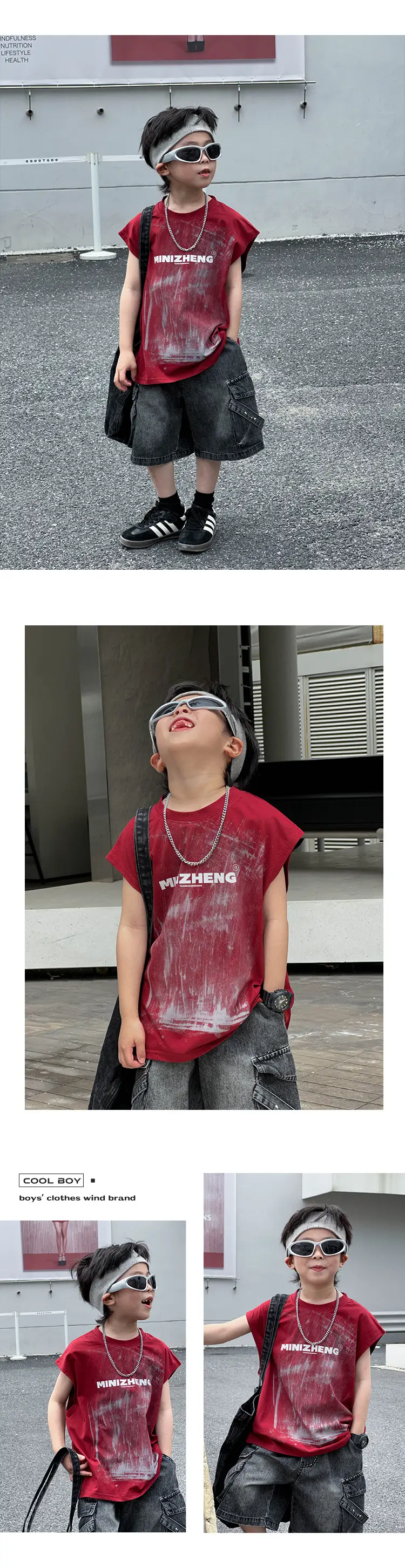 Kids Korean Style Sleeveless Vest T-Shirt 2025 — feature 12