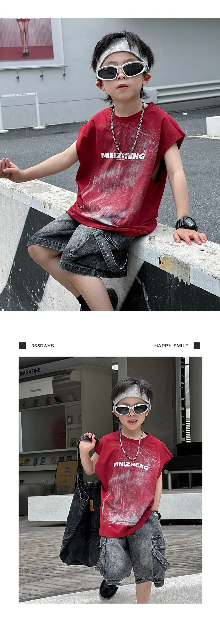 Kids Korean Style Sleeveless Vest T-Shirt 2025 — feature 14