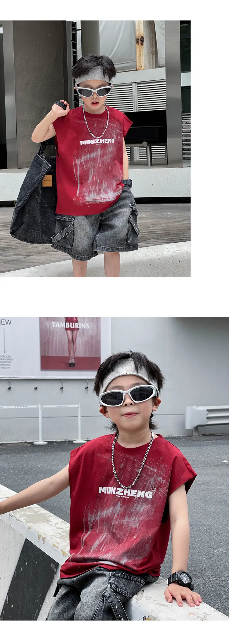 Kids Korean Style Sleeveless Vest T-Shirt 2025 — feature 16