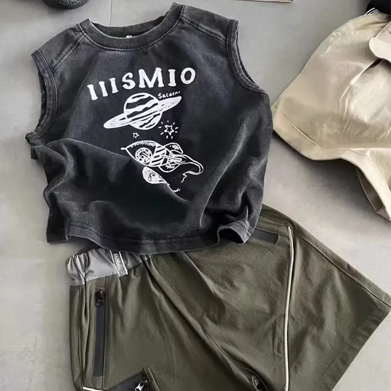 Kids Sleeveless T-Shirt American Retro Cool Summer — feature 1