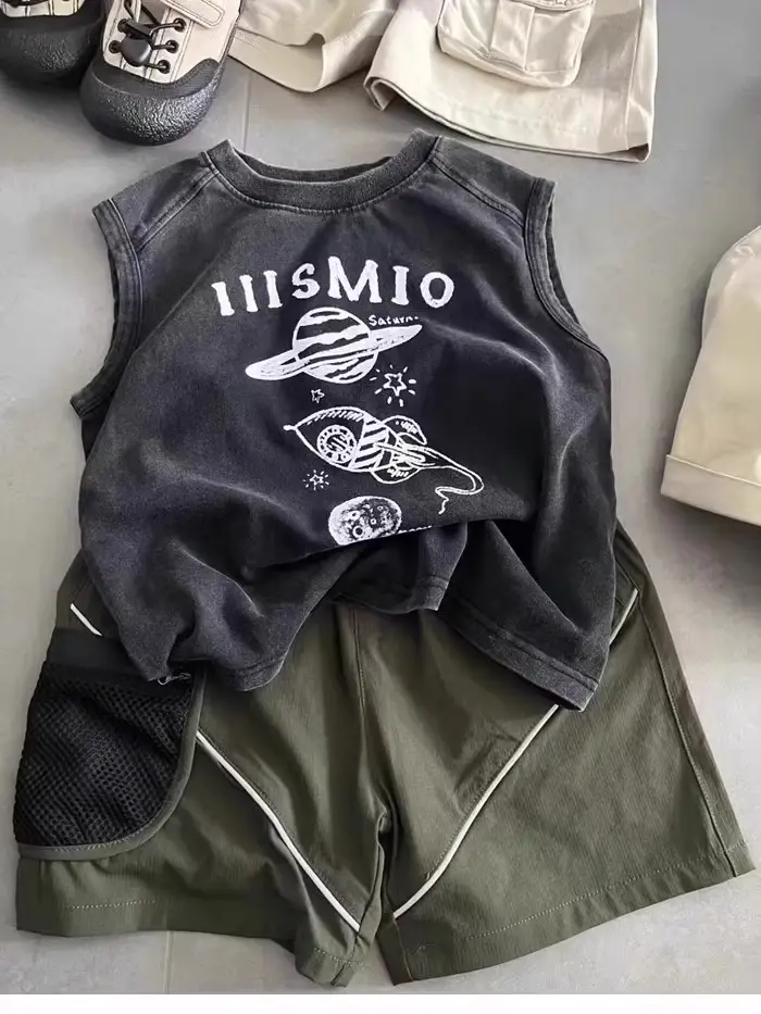 Kids Sleeveless T-Shirt American Retro Cool Summer — feature 8