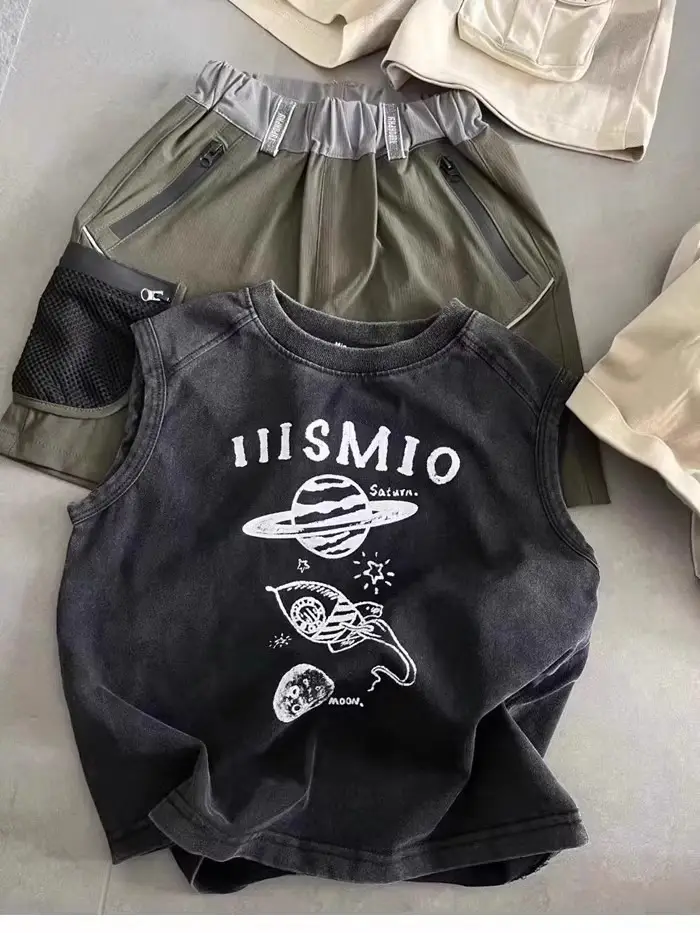 Kids Sleeveless T-Shirt American Retro Cool Summer — feature 9