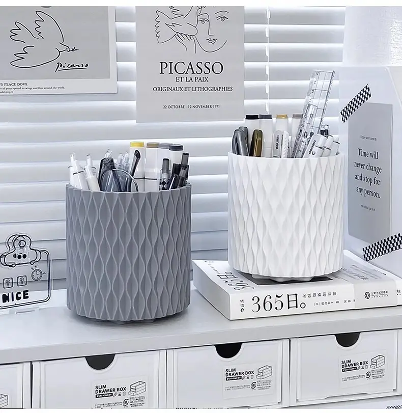 Rotatable Pen Holder with 360° Turn for Home Office & Makeup — feature 11