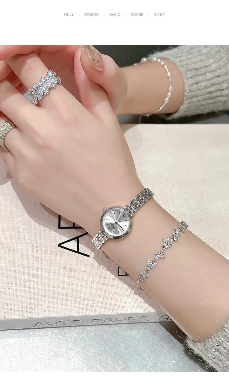 Women's Elegant Water Resistant Bracelet Watch with Chain Strap — feature 12