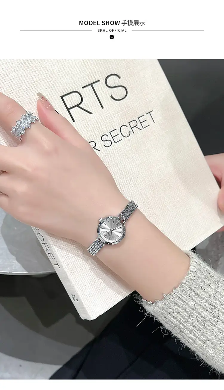 Women's Elegant Water Resistant Bracelet Watch with Chain Strap — feature 7