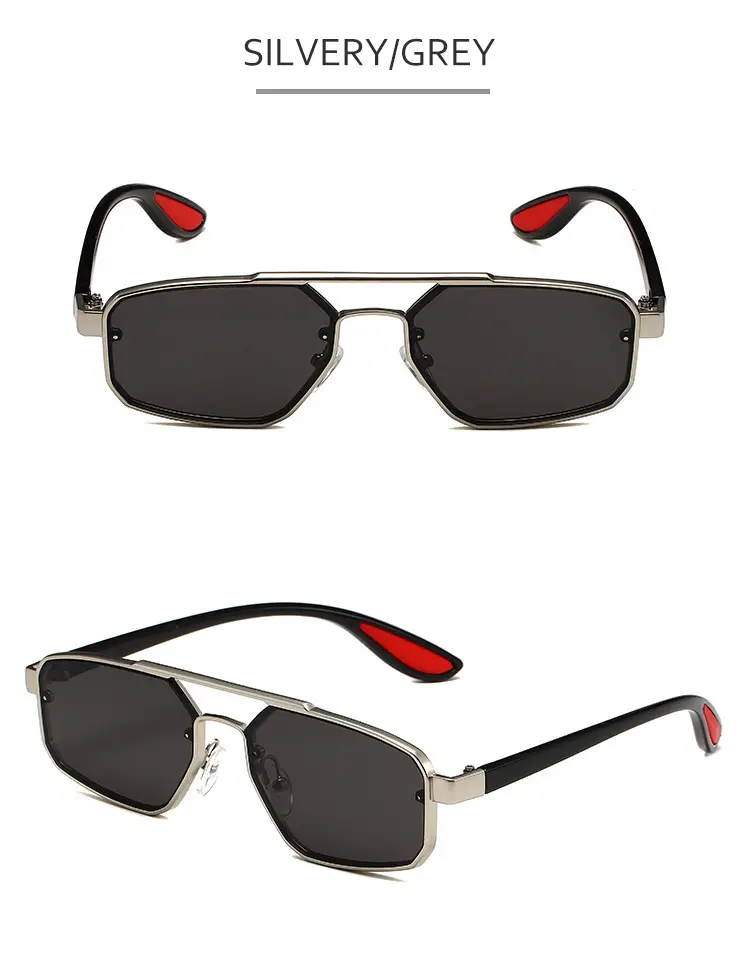Men Women Metal Polygonal Sunglasses Cross Border Fashion — feature 11