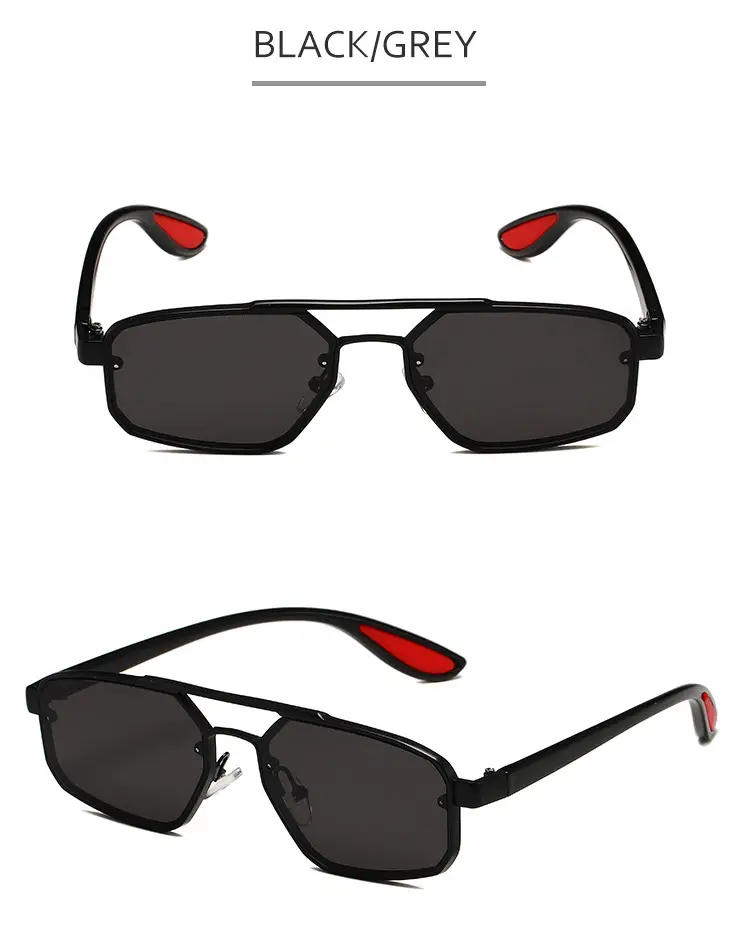 Men Women Metal Polygonal Sunglasses Cross Border Fashion — feature 12