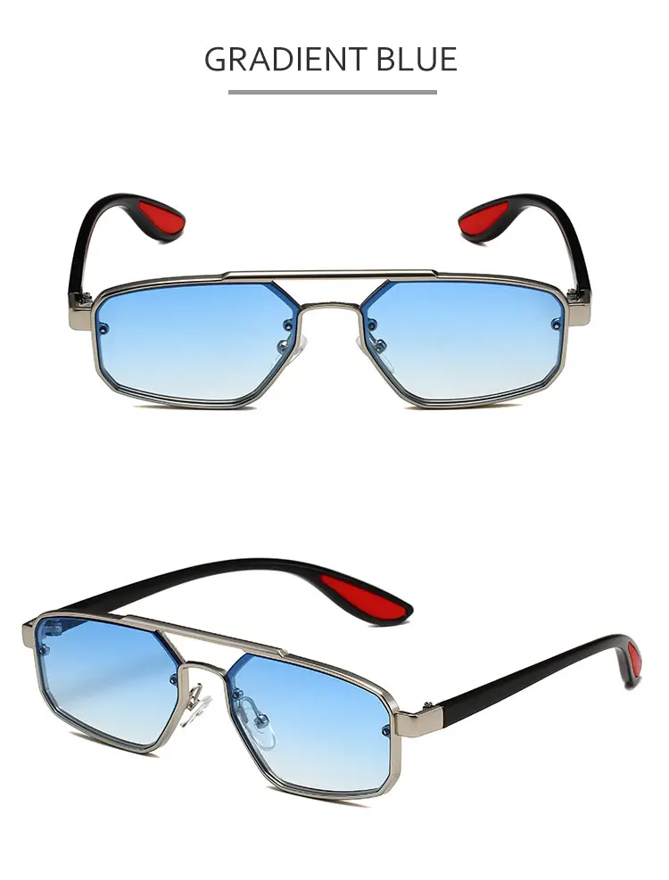 Men Women Metal Polygonal Sunglasses Cross Border Fashion — feature 13