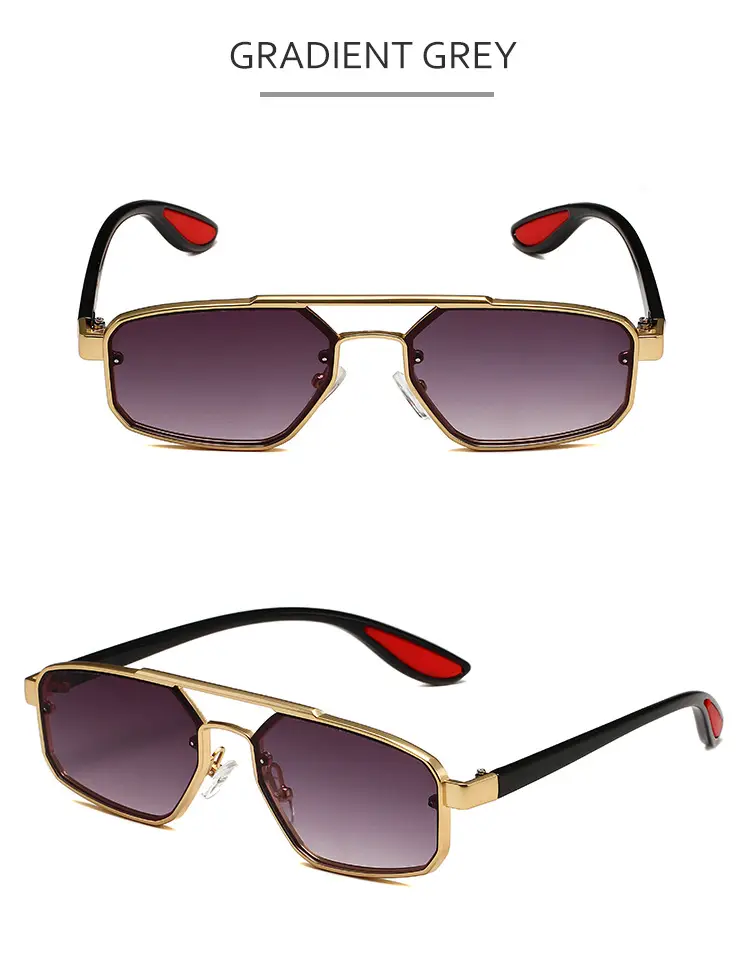 Men Women Metal Polygonal Sunglasses Cross Border Fashion — feature 8