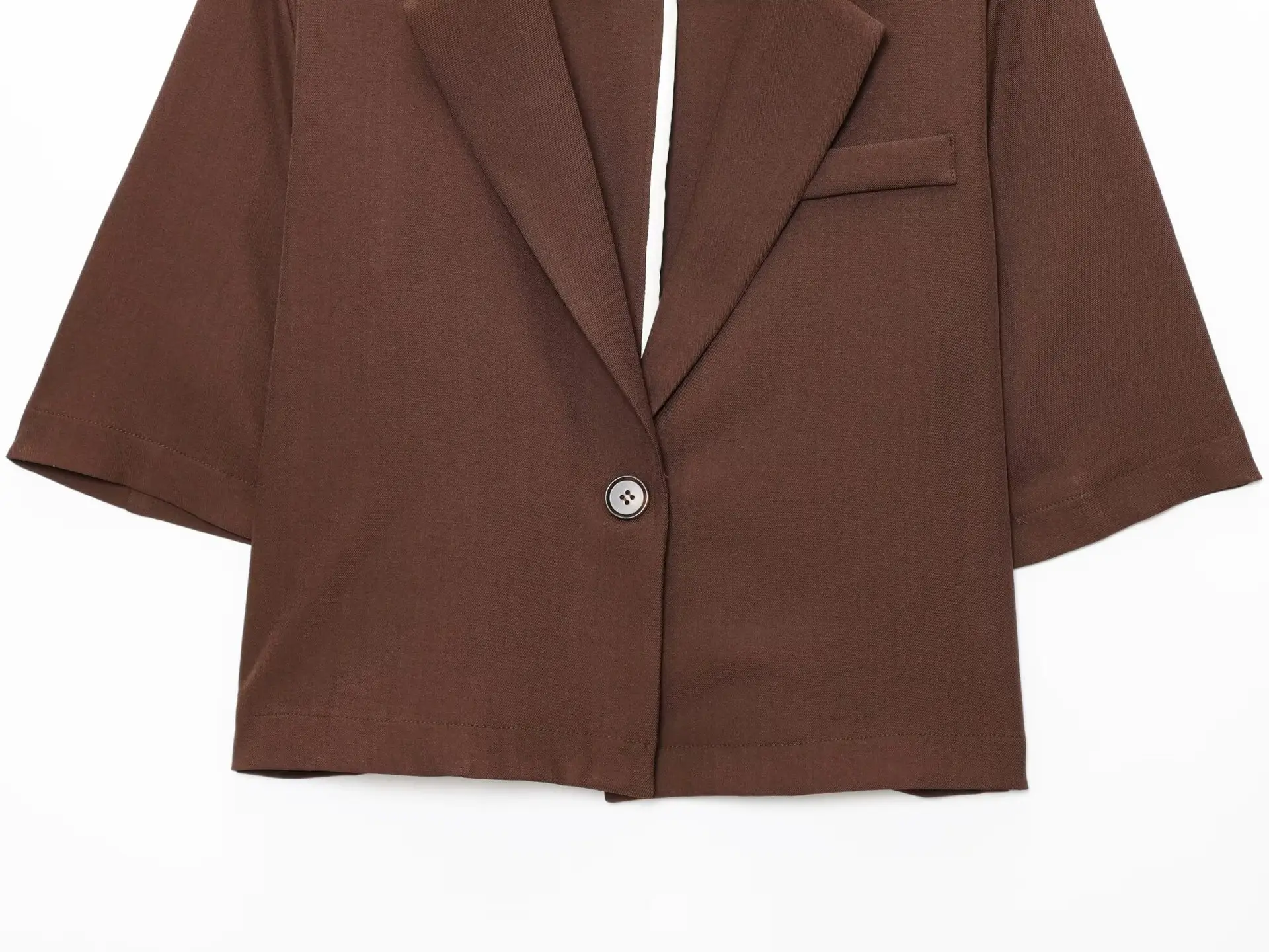 Brown Cross-Border Blazer Shorts Set — feature 12