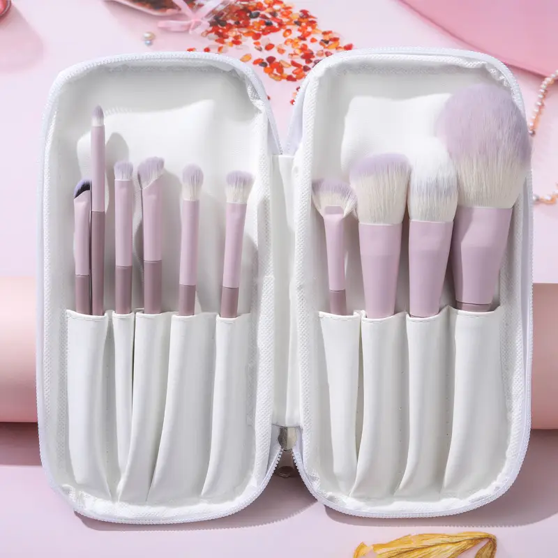 10-Piece Starry Purple Makeup Brush Set for Beginners β feature 1