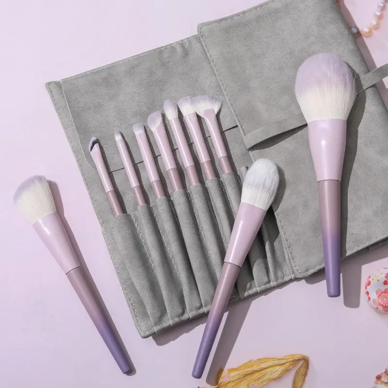 10-Piece Starry Purple Makeup Brush Set for Beginners β feature 2