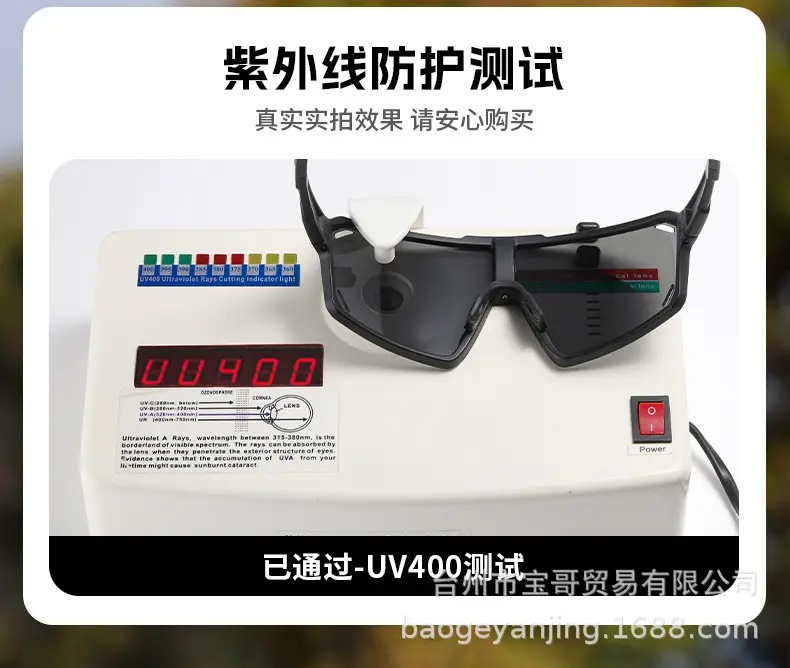 European Cycling Sunglasses with LED Light & Windproof Design — feature 4