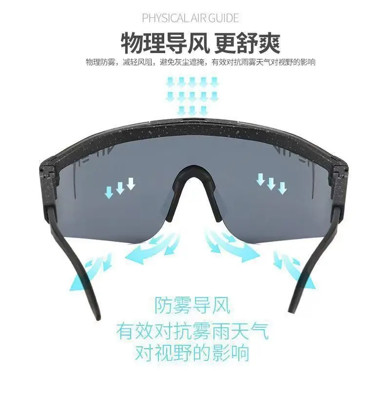 European Cycling Sunglasses with LED Light & Windproof Design — feature 5