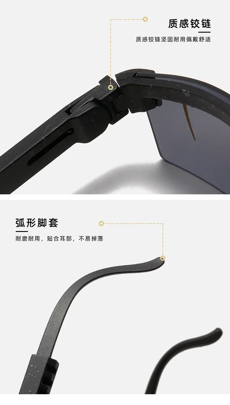 European Cycling Sunglasses with LED Light & Windproof Design — feature 7