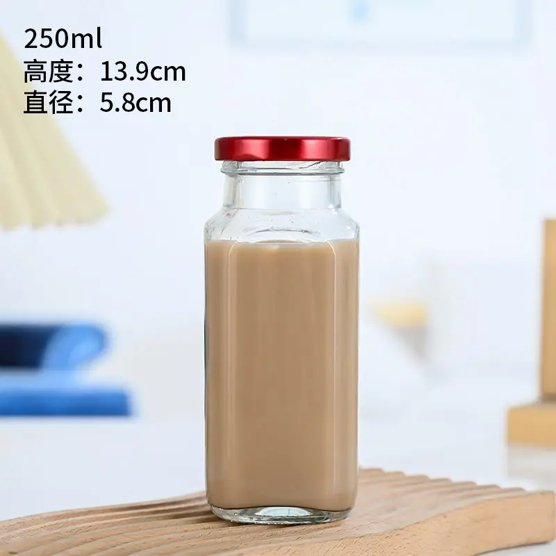 Glass Juice Bottles for Milk Tea, Yogurt, Coffee & More - Image 2