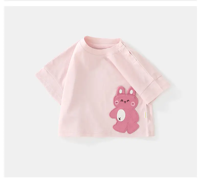 Duuduu Baby T-Shirt Small Brown Bear Print Summer Top — feature 33