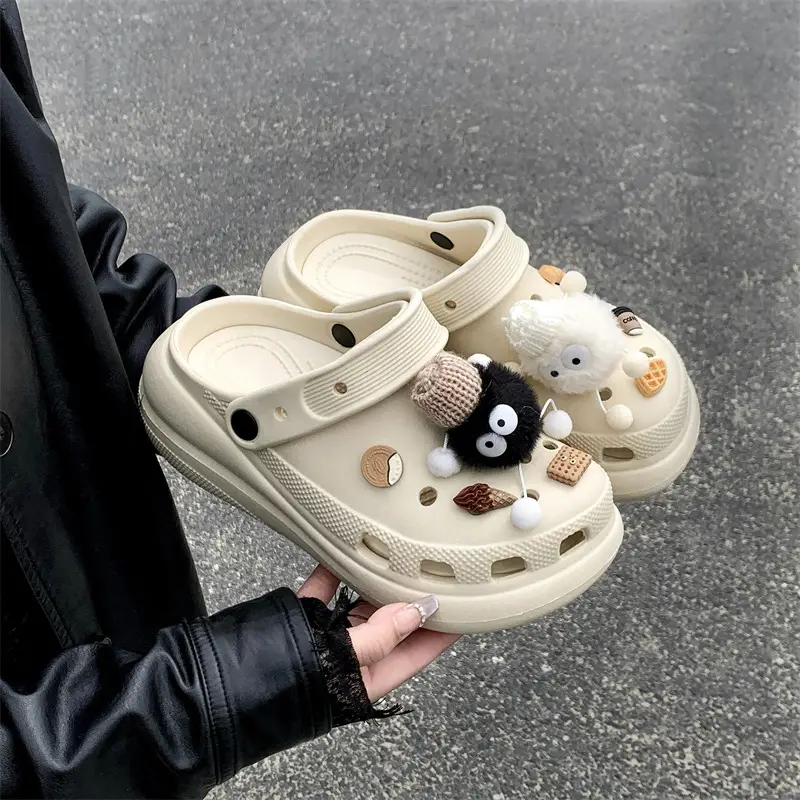 Cross Clogs Puff Style Thick-Soled Clogs for Women to Wear Summer Eva Slippers High-Bottom Shoes for Women - Image 7