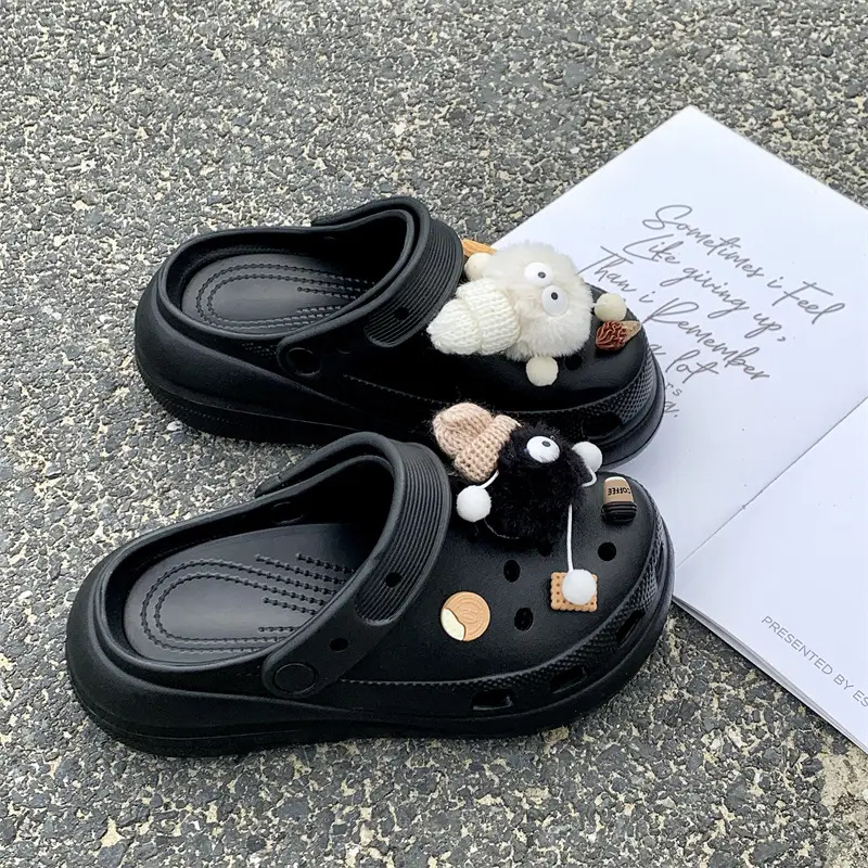 Cross Clogs Puff Style Thick-Soled Clogs for Women to Wear Summer Eva Slippers High-Bottom Shoes for Women - Image 2