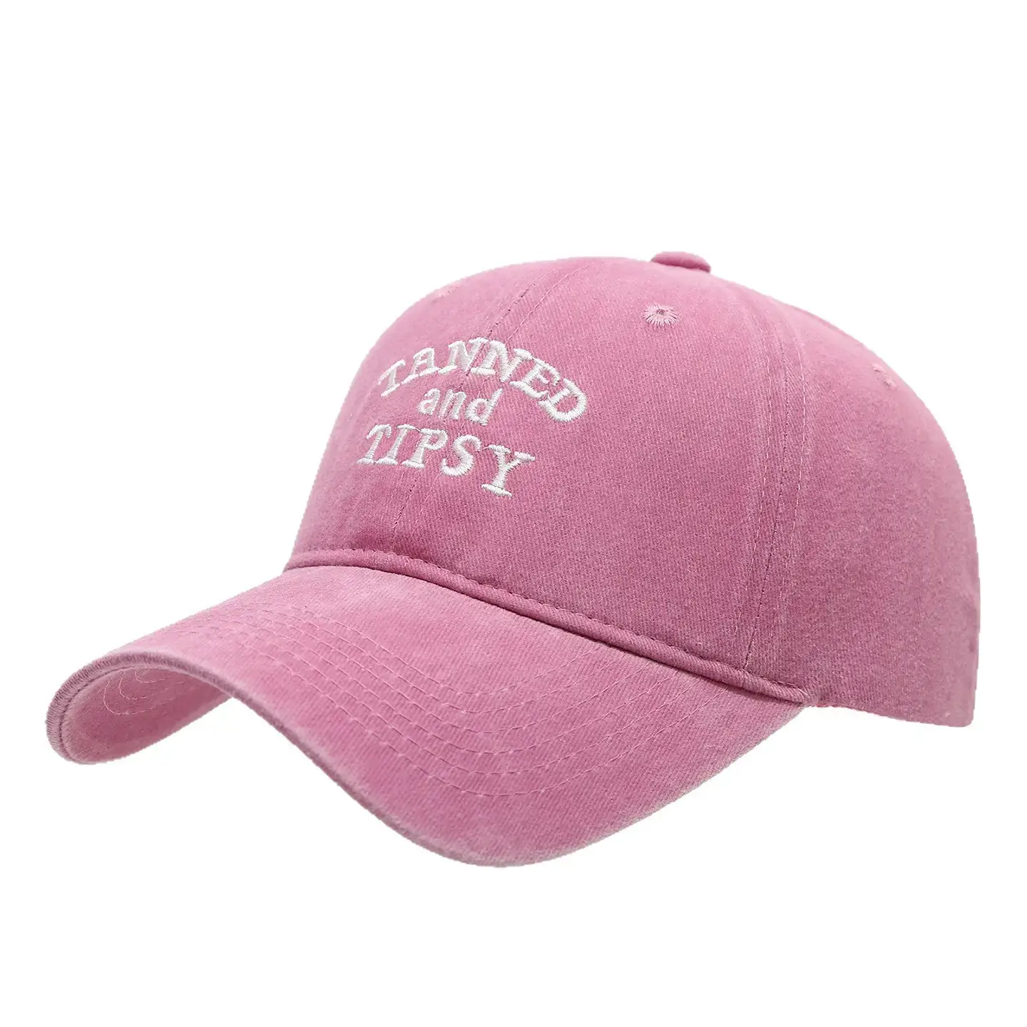 Women's Letter Embroidered Peaked Cap Washed Retro - Image 12