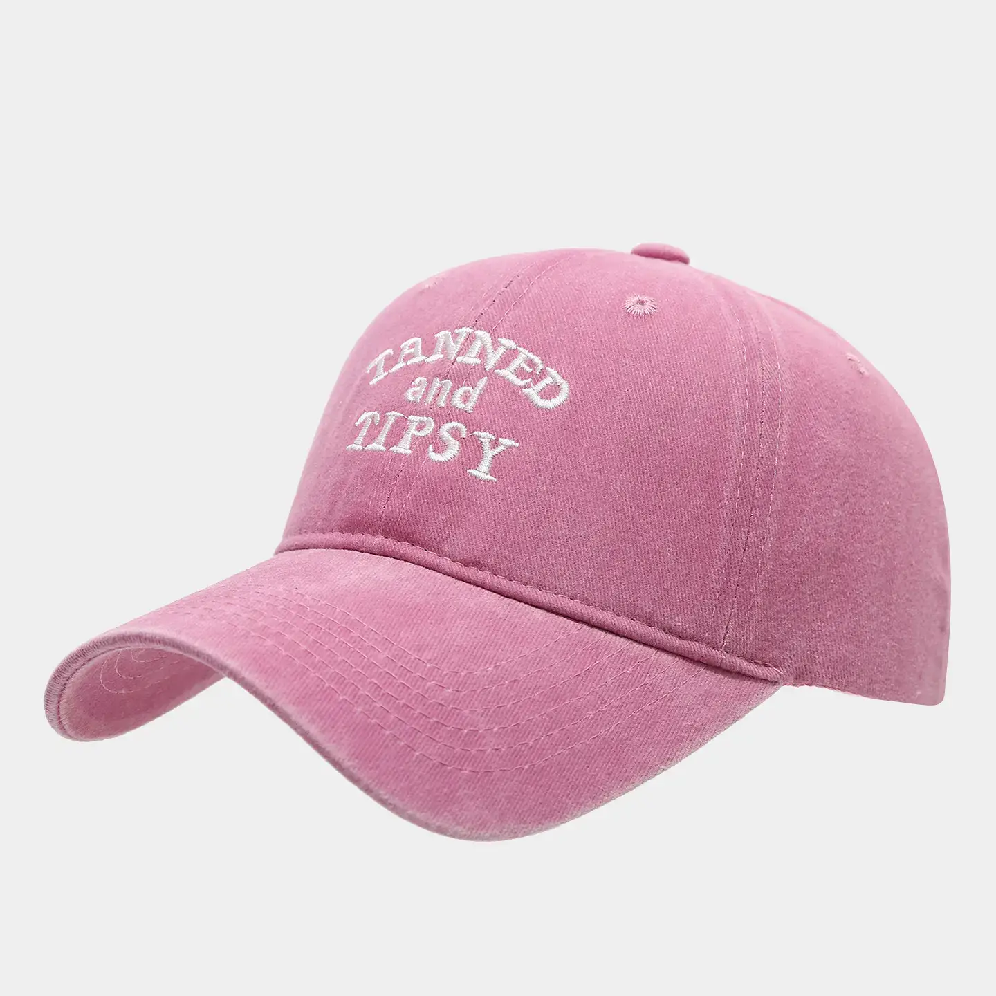 Women's Letter Embroidered Peaked Cap Washed Retro — feature 12