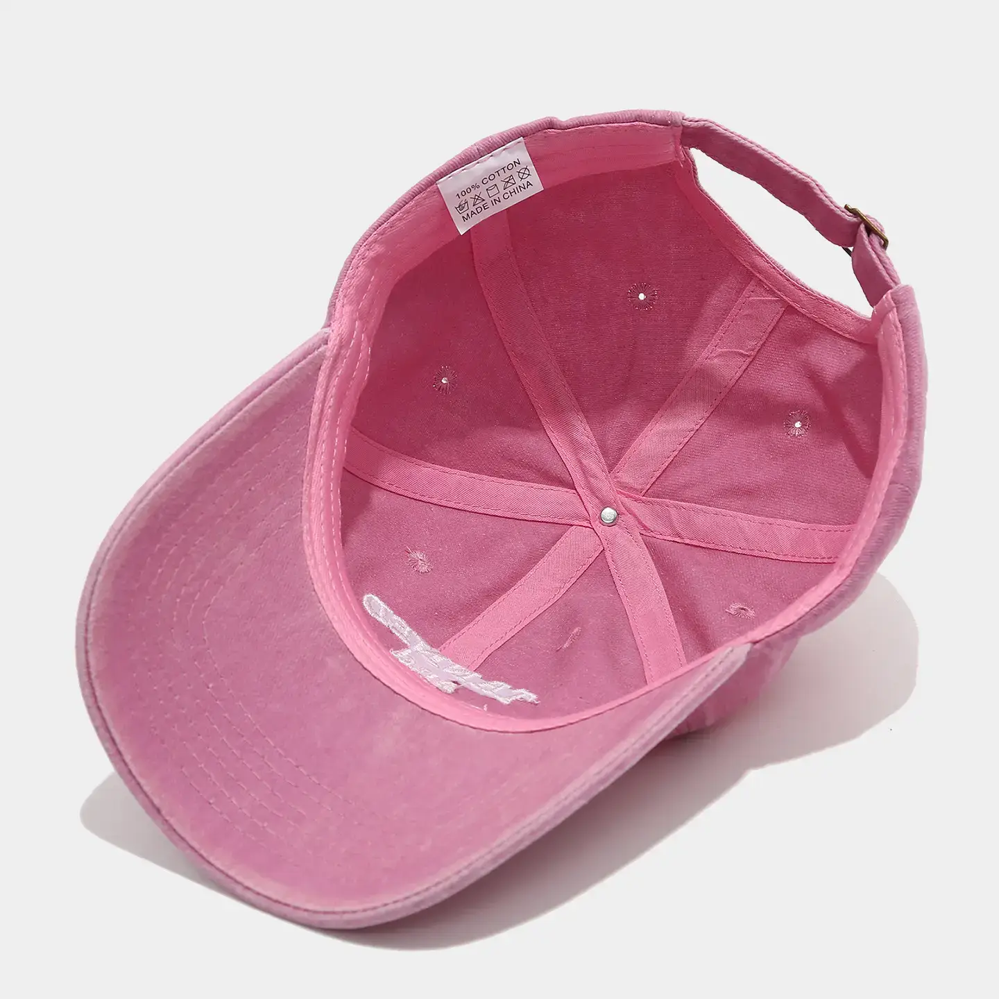 Women's Letter Embroidered Peaked Cap Washed Retro — feature 14