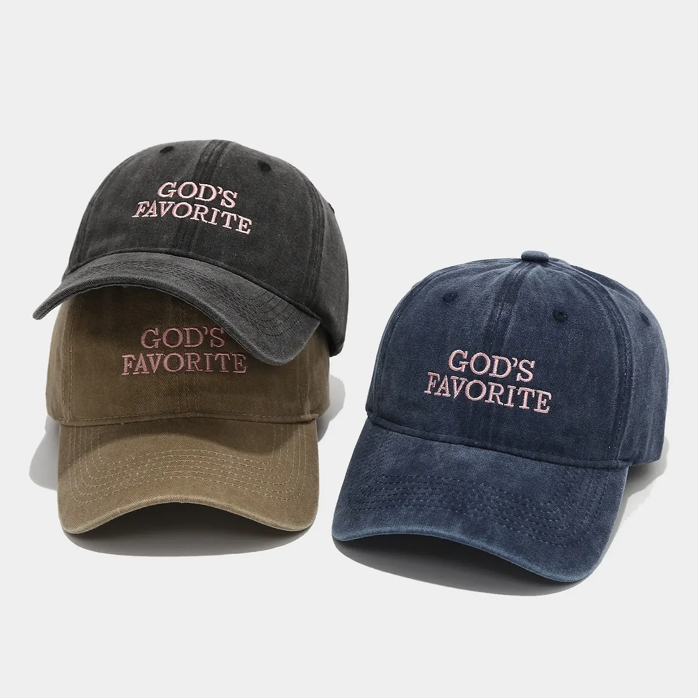 Women's Blue "God's Favorite" Baseball Cap — feature 3