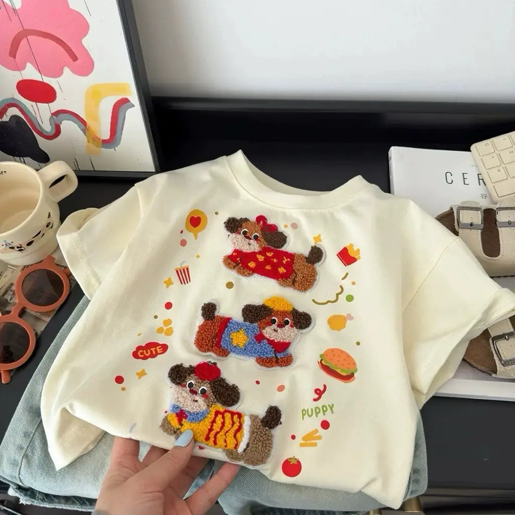 Boys Pure Cotton Cartoon T-Shirt Summer 2025 - Image 3