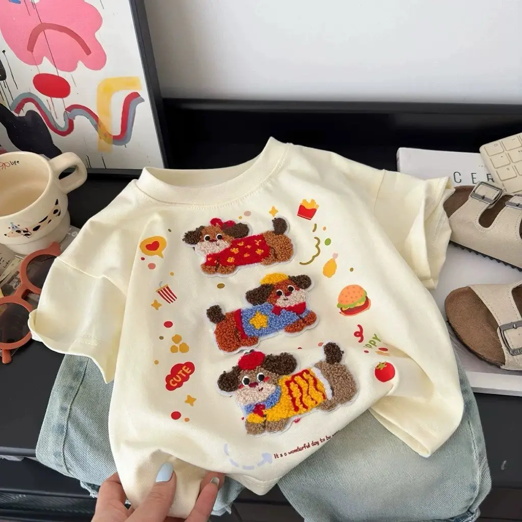 Boys Pure Cotton Cartoon T-Shirt Summer 2025 - Image 2