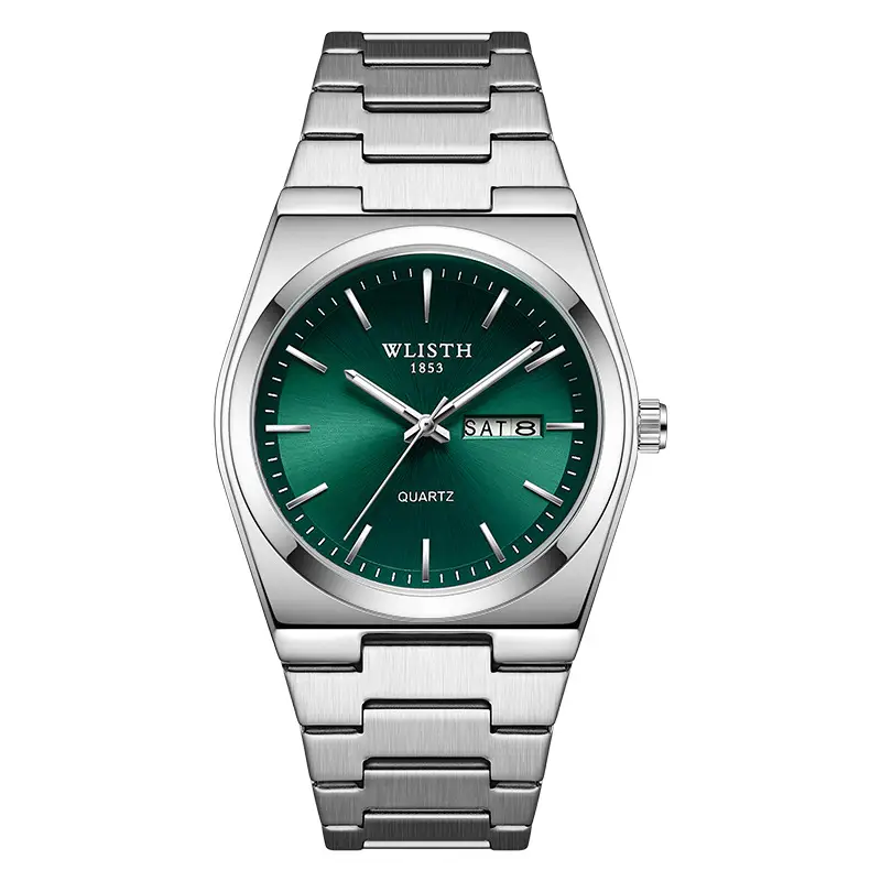 Men's Stainless Steel Quartz Watch with Live Broadcast Display - Image 3