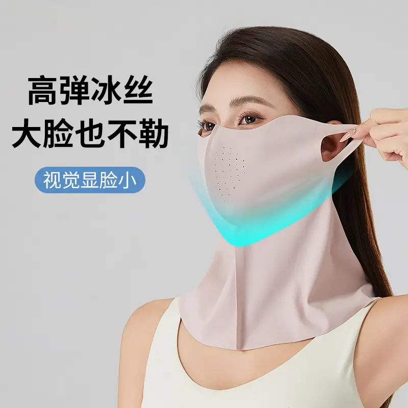 Sun Protection Mask for Men, Neck Protection for Driving, Fishing, Uv Protection, Cycling Face Mask, Breathable Ice Silk Mask for Women