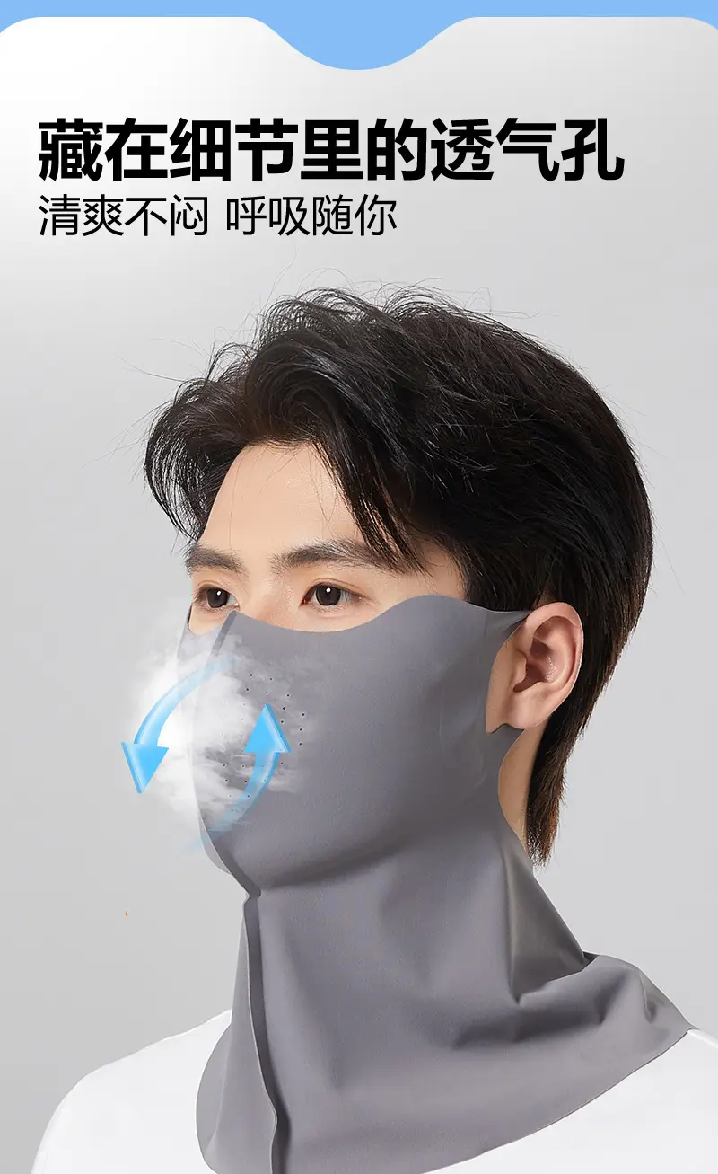 Sun Protection Mask for Men, Neck Protection for Driving, Fishing, Uv Protection, Cycling Face Mask, Breathable Ice Silk Mask for Women — feature 10