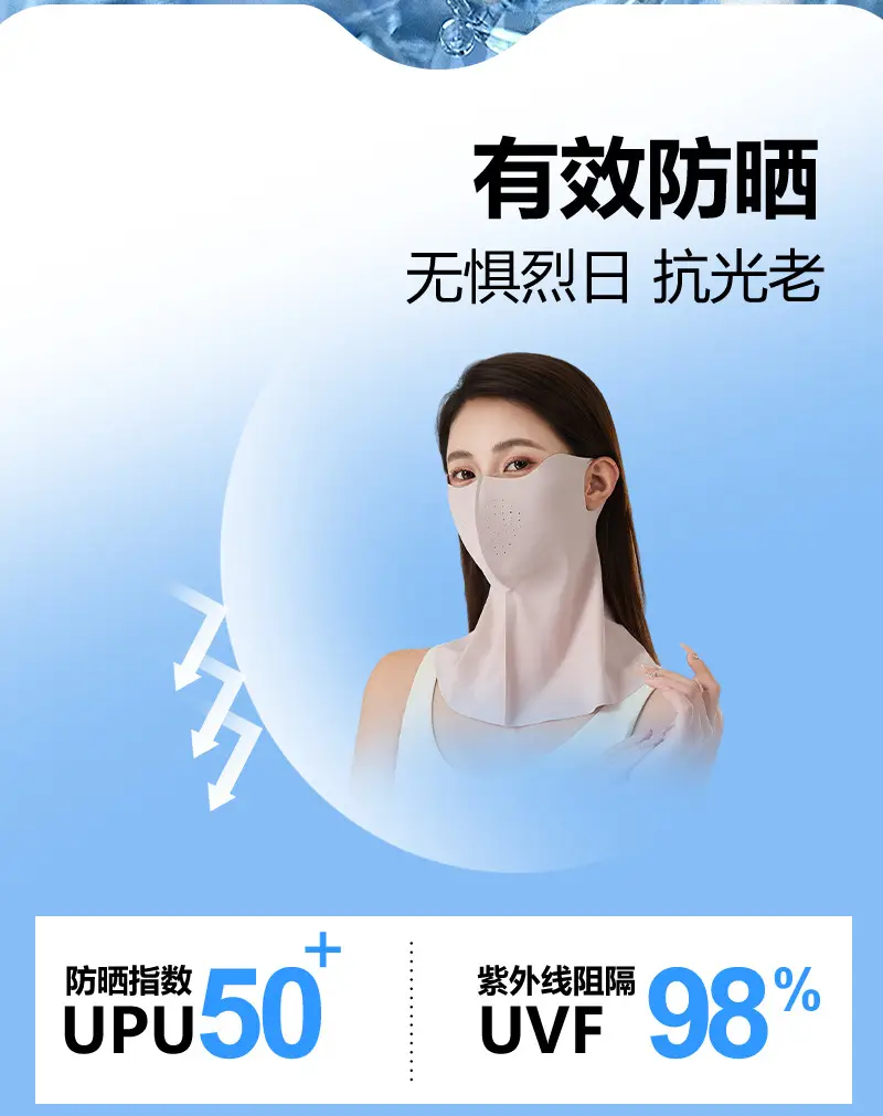 Sun Protection Mask for Men, Neck Protection for Driving, Fishing, Uv Protection, Cycling Face Mask, Breathable Ice Silk Mask for Women — feature 9