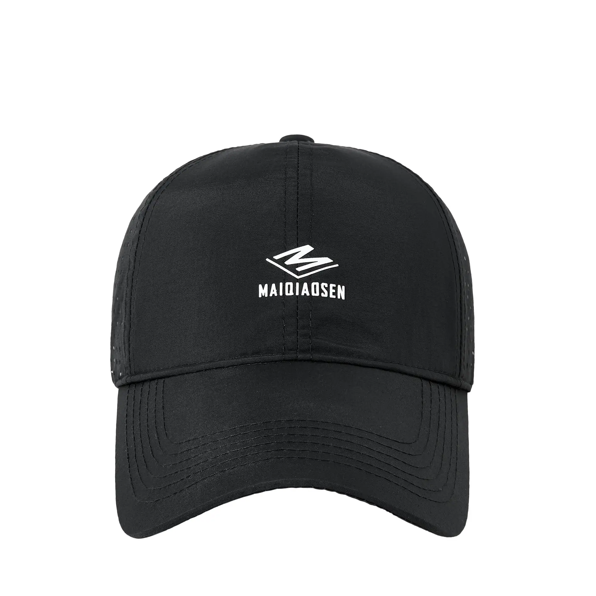 Maroon Women's Perforated Baseball Cap with Logo - Image 22