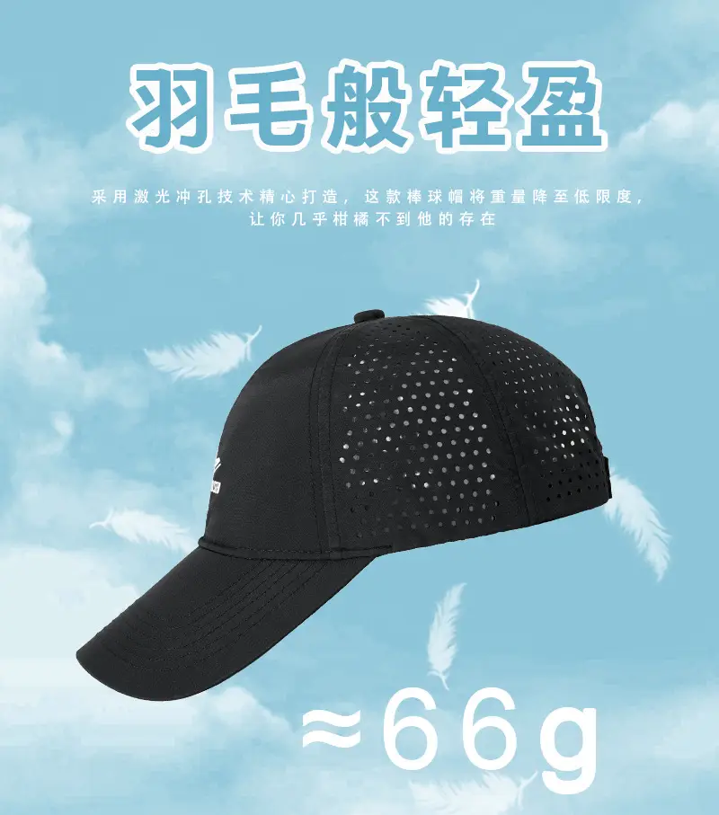 Maroon Women's Perforated Baseball Cap with Logo — feature 8