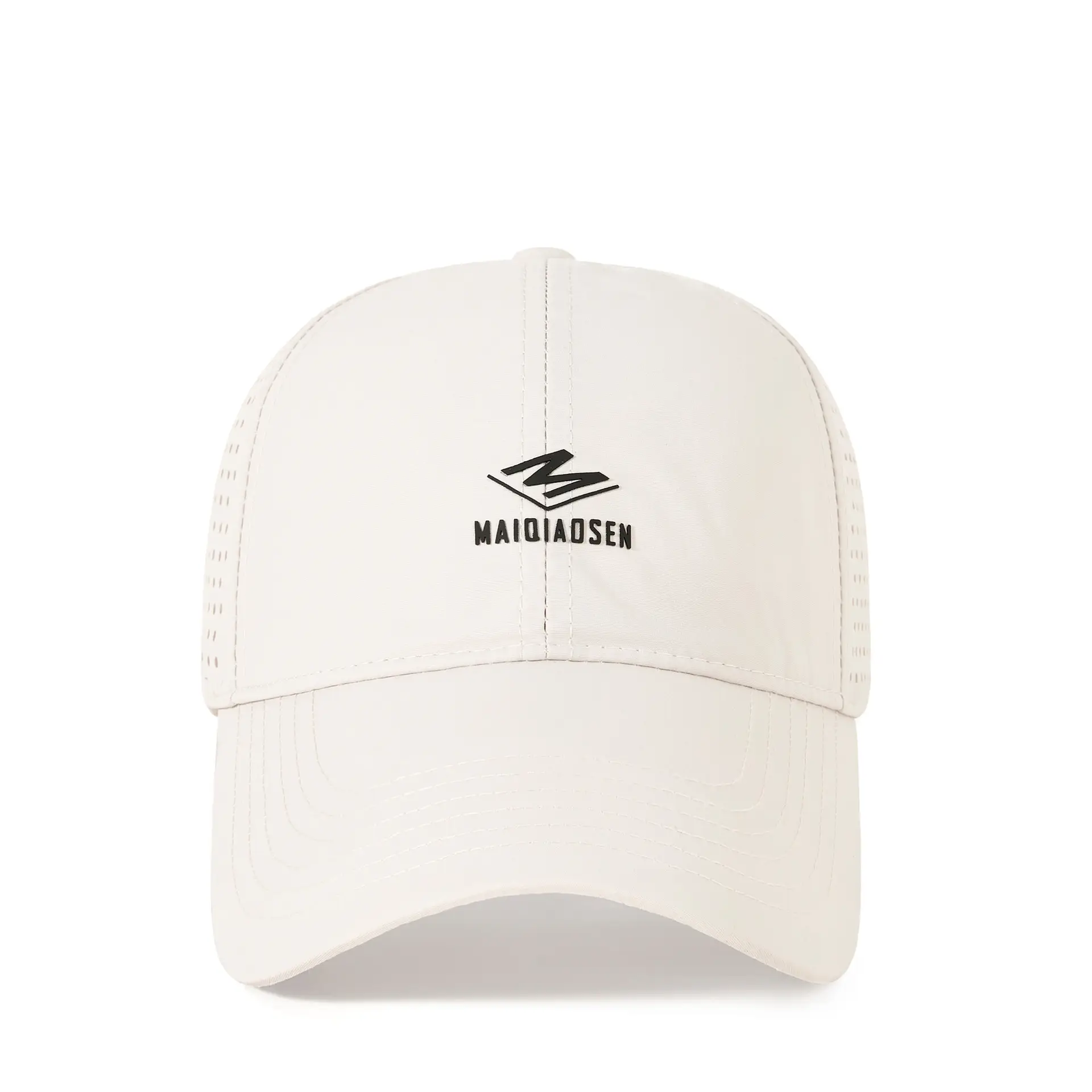 Maroon Women's Perforated Baseball Cap with Logo - Image 14