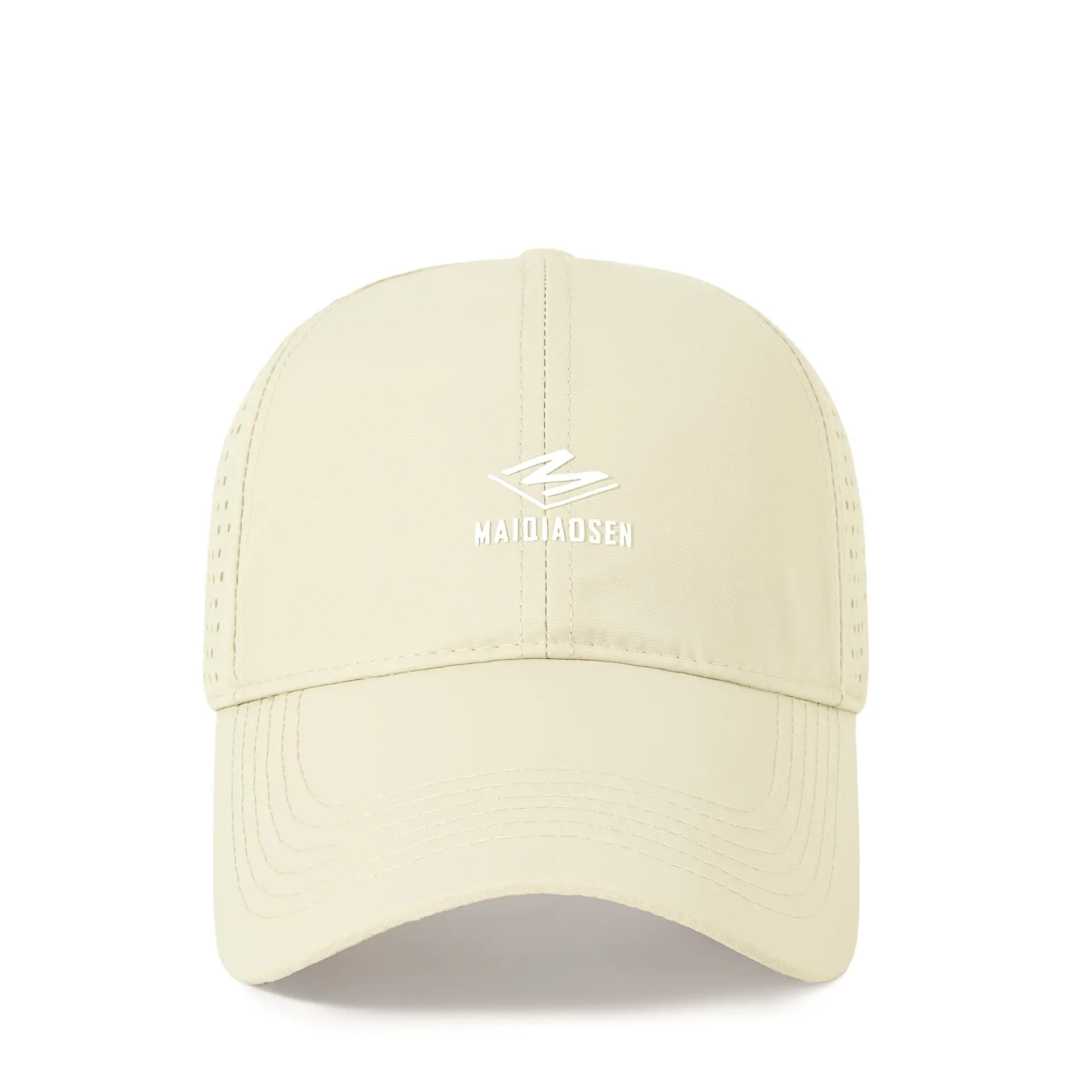 Maroon Women's Perforated Baseball Cap with Logo - Image 15