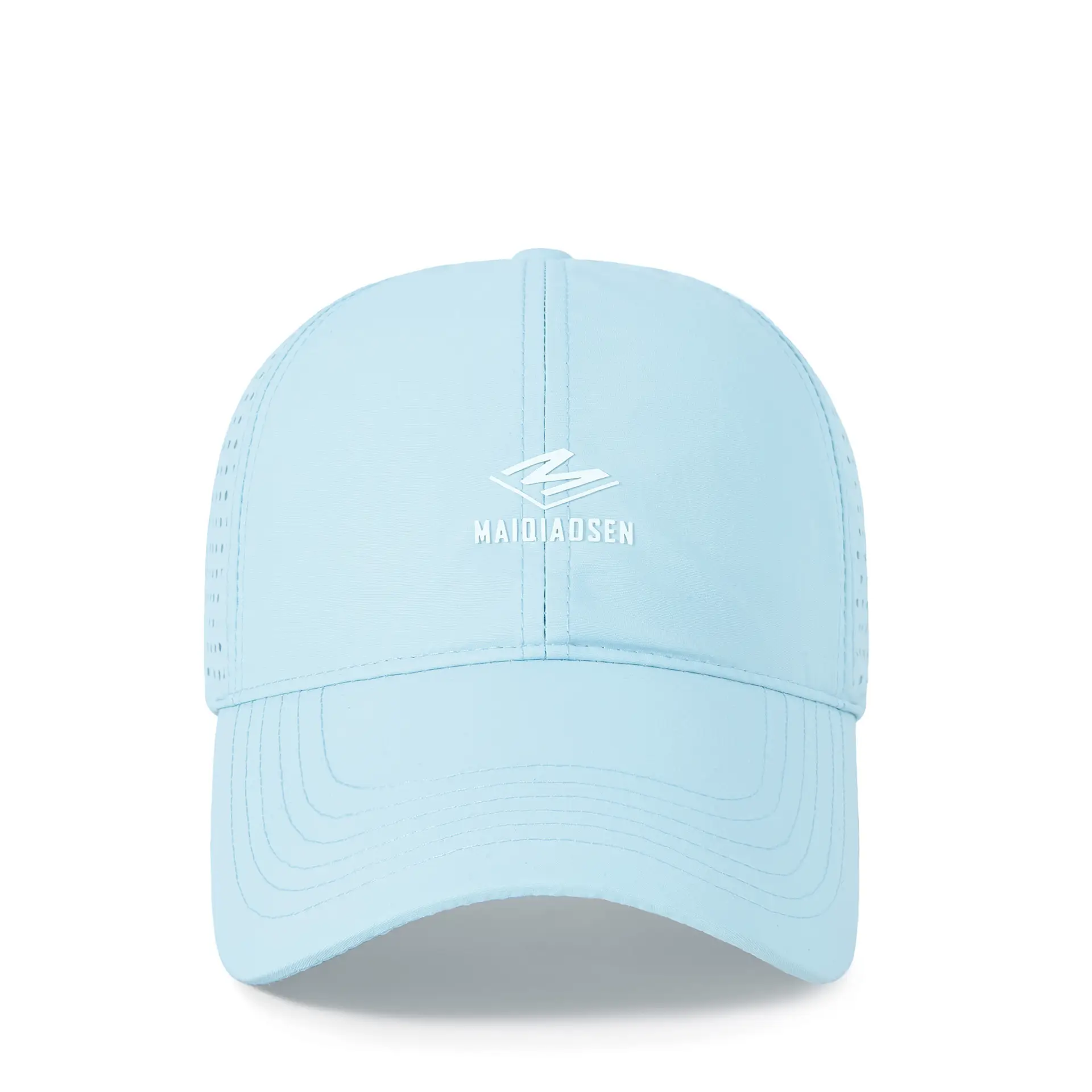 Maroon Women's Perforated Baseball Cap with Logo - Image 9