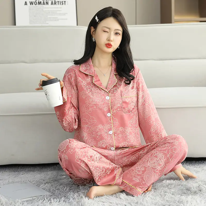 Ice Silk Satin Pajamas Women's Shorts Three-Piece Set Women's Summer Silk Cationic Home Wear Style Can Be Worn Outside — feature 10