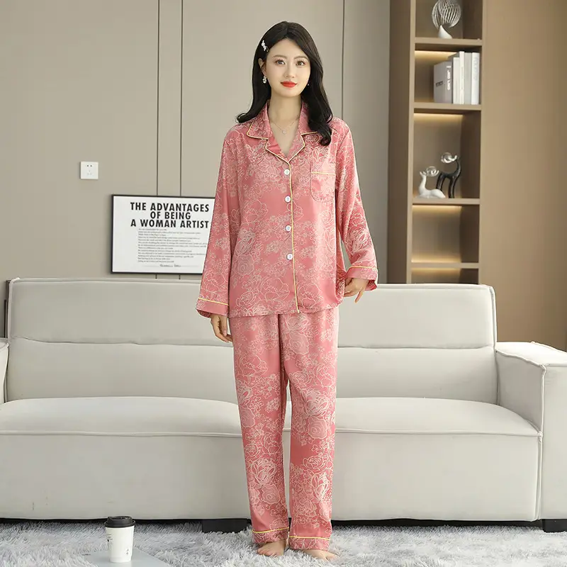 Ice Silk Satin Pajamas Women's Shorts Three-Piece Set Women's Summer Silk Cationic Home Wear Style Can Be Worn Outside — feature 6