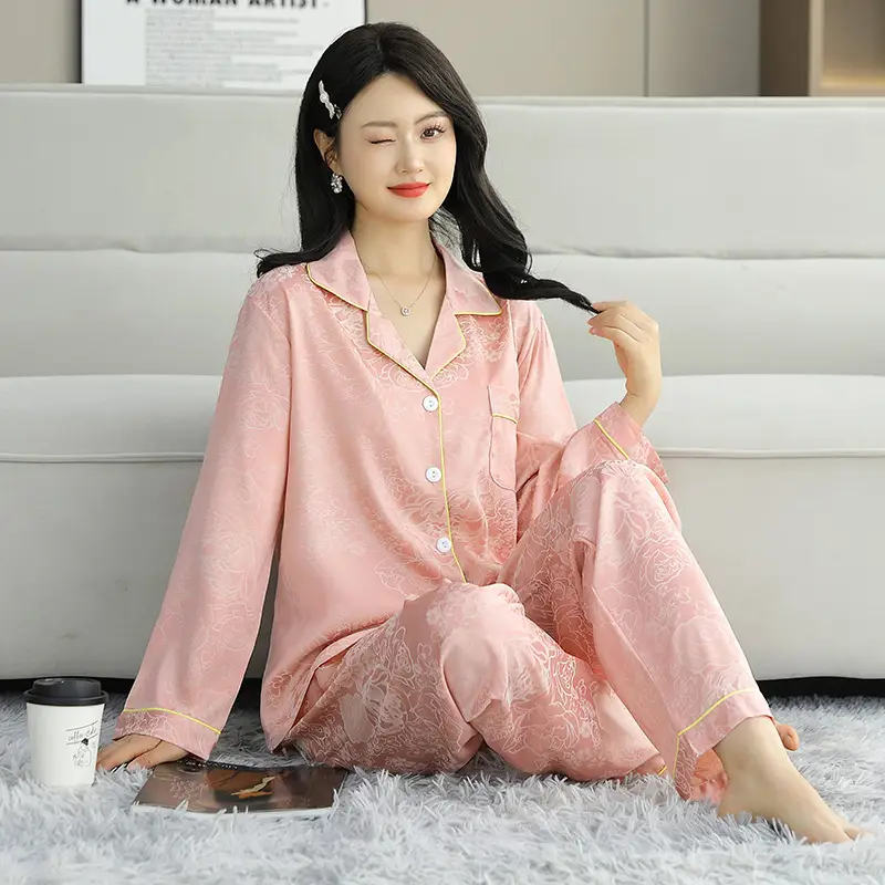 Ice Silk Satin Pajamas Women's Shorts Three-Piece Set Women's Summer Silk Cationic Home Wear Style Can Be Worn Outside