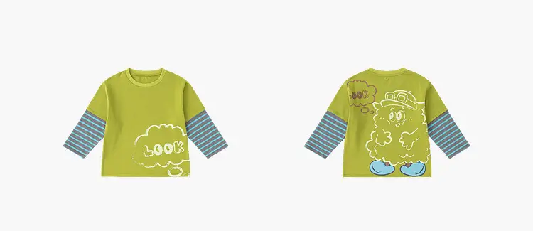 Spring Long Sleeve T-Shirt for Boys Girls Soft Green — feature 20