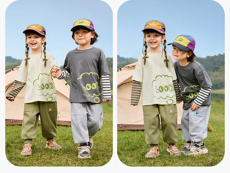 Spring Long Sleeve T-Shirt for Boys Girls Soft Green — feature 23