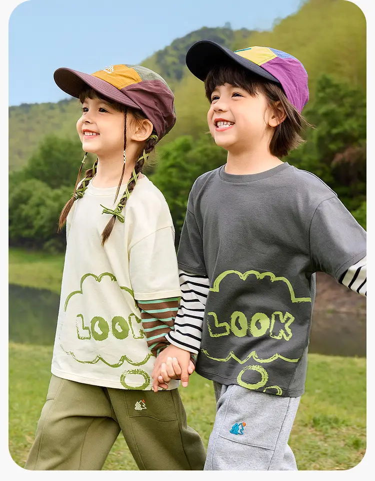 Spring Long Sleeve T-Shirt for Boys Girls Soft Green — feature 24