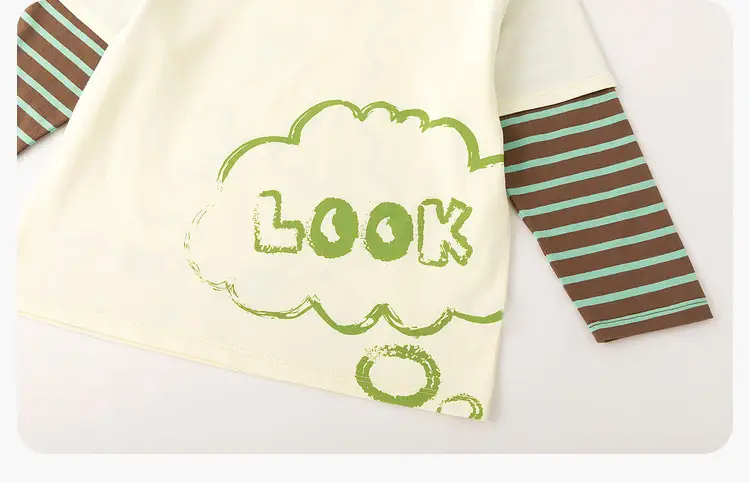 Spring Long Sleeve T-Shirt for Boys Girls Soft Green — feature 33