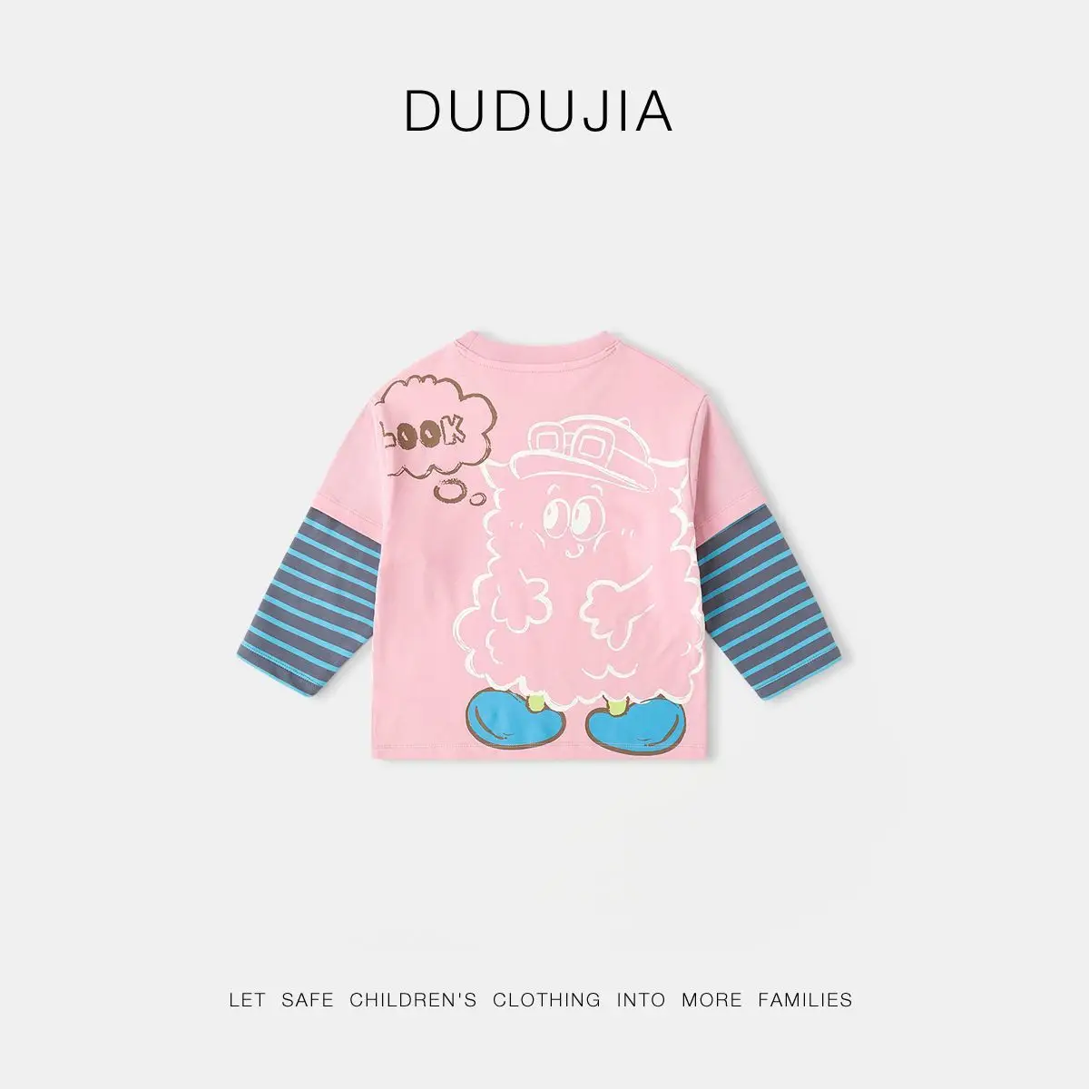 Spring Long Sleeve T-Shirt for Boys Girls Soft Green - Image 4