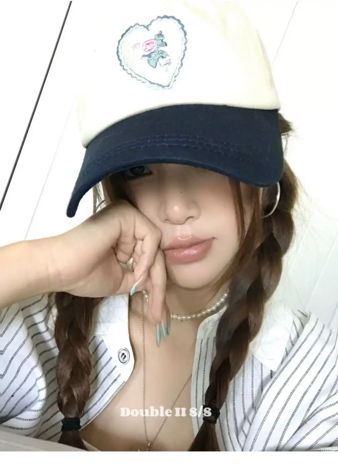 Pink Heart Stitched Baseball Cap for Women — feature 22